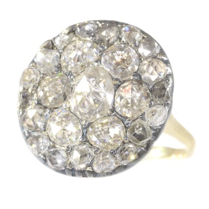Vintage 18th century antique Georgian diamond cluster ring